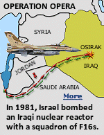 In 1981, Israeli Air Force F-16s destroyed a nuclear reactor that was being built near Baghdad. Israel said the reactor would provide Iraqi dictator Saddam Hussein plutonium to build nuclear bombs, and it must be destroyed.